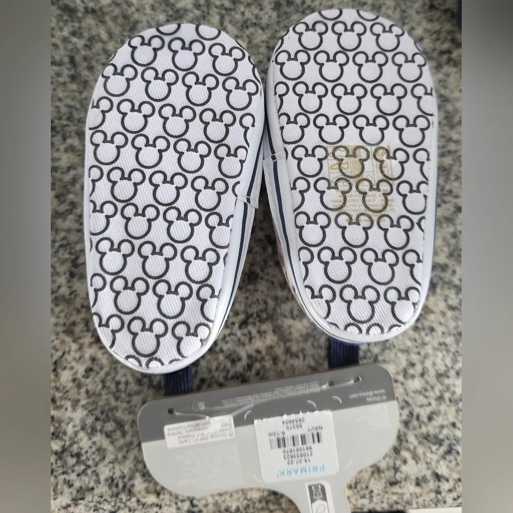 NWT Primark Disney Baby Mickey Mouse Head Print Shoes 9-12 Months
